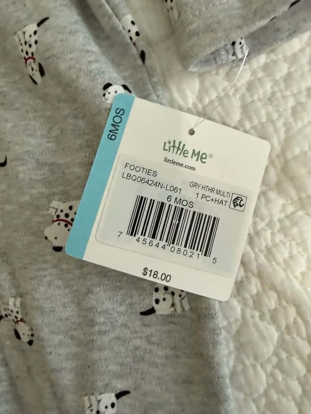 Little Me FTSE pajamas, size 6 months new with tags